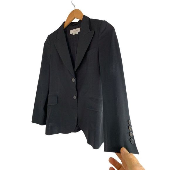 Women’s Gucci Uniform Jacket Blazer Size 36 EU 4 US Small Wool 6229 EUC - Picture 4 of 10